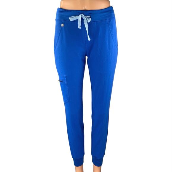 Figs Women's Blue Drawstring Mid Rise Medical Nurse Jogger Scrub Pants Size XXS - Picture 1 of 5